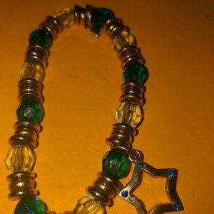 Blue star beaded bracelet